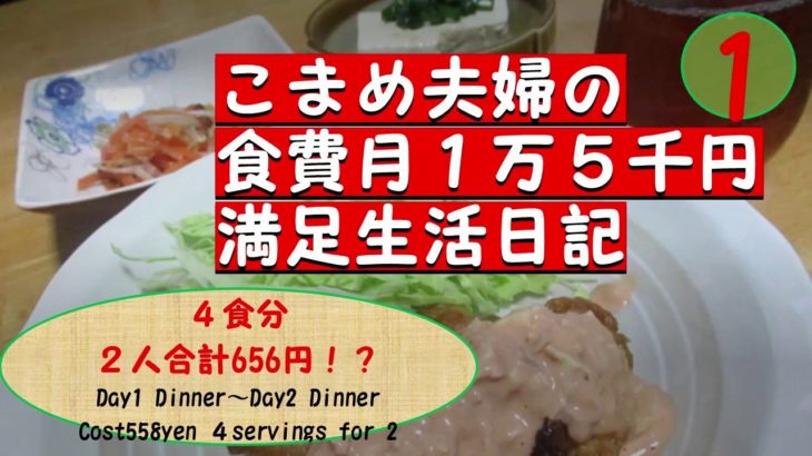【手取り10万円代夫婦】時短・簡単・節約料理で、食費月15000円！