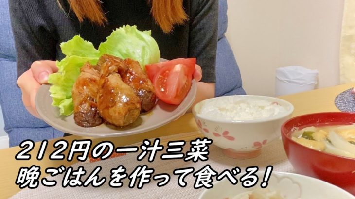 【23歳主婦が作る】ナスの豚肉巻き定食/日常vlog/節約料理