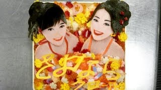 AKB48 Bento “Sayonara Crawl”　 さよならクロール ジャケ弁(ジャケット弁当)レシピ【簡単かわいいキャラ弁の作り方】