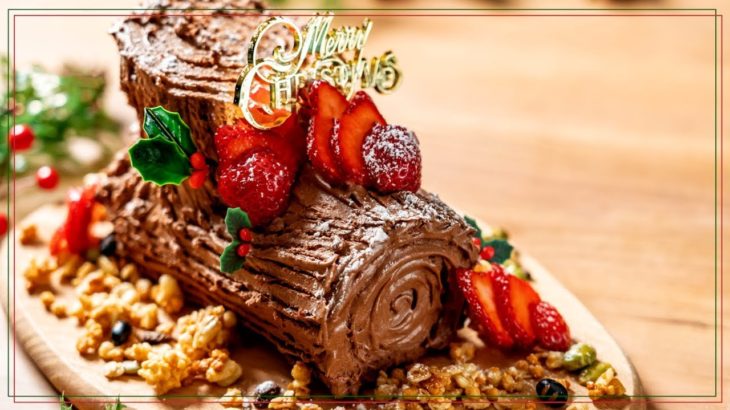 【オーブンなし】簡単ブッシュドノエルの作り方 〜Chocolate Yule Log 〜【作って楽しい！】【料理レシピはParty Kitchen🎉】