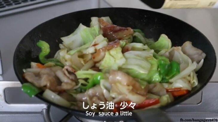“お弁当作り” パパっと簡単な肉野菜炒め弁当(^_^)