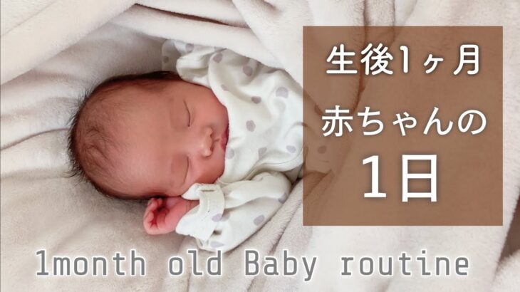 【生後1ヶ月】赤ちゃんとの一日はどんな感じ？ママと赤ちゃんのルーティンを24時間密着！【女の子ベビー】