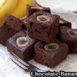 チョコバナナブラウニーの作り方☆材料5つ！電子レンジとタッパーでで簡単♪混ぜて焼くだけ簡単おやつレシピ☆-How to make Chocolate Banana Brownie-【料理研究家ゆかり】