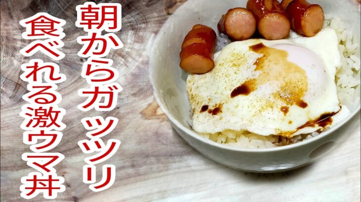 【簡単料理】朝からがっつり食べれるどんぶり飯！　【時短レシピ】