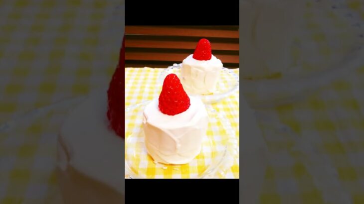 【レシピ動画】ロールケーキで簡単♪かわいいおひとり様ミニショートケーキ🍰★料理動画チャンネル【hirokohのおだいどこ】 #Shorts
