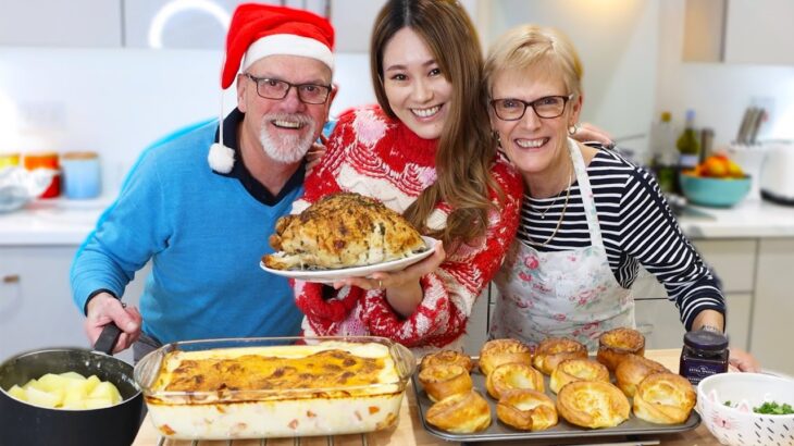 【手作りクリスマス料理７品】イギリスの本格的なクリスマスディナーの作り方！簡単に作れるパーティーレシピ②！【保存版】