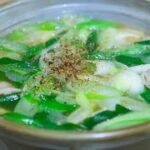 豚ねぎ豆腐鍋/作り方/レシピ/簡単料理/おいしい/日本語解説版