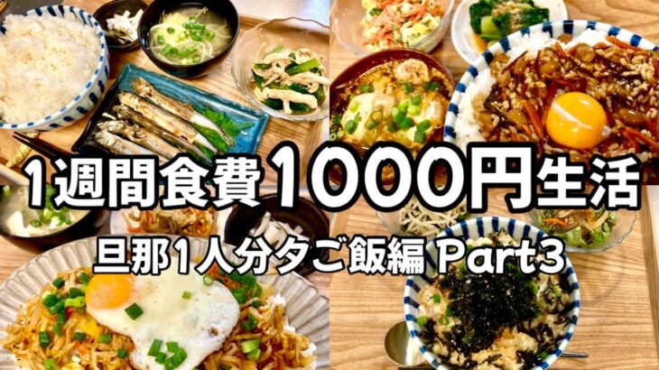 【1週間1000円生活】第3️⃣弾！ズボラ主婦のズボラ料理で１週間乗り切ろう！