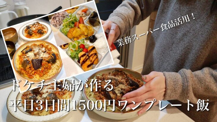 【節約】1500円で3日間ワンプレート飯！4人家族！