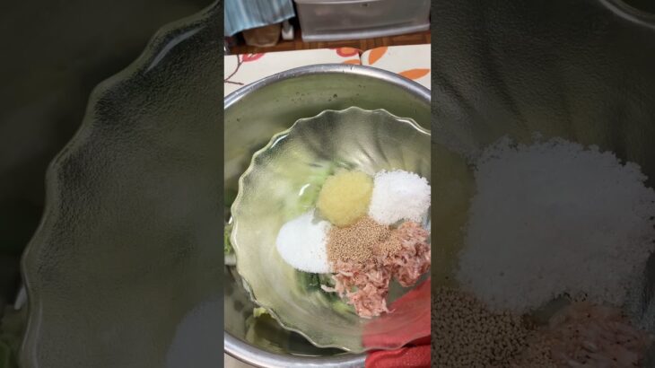簡単な「キムチ作り方」材料：白菜1/4,きゅうり3本（塩で5時間漬ける。水切り5時間）　調味料：「清浄園」唐辛子、塩、砂糖、にんにく、あみの塩辛、味の素、だし23.04.20