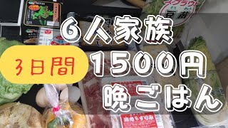 【食費節約】3日1500円にチャレンジ！