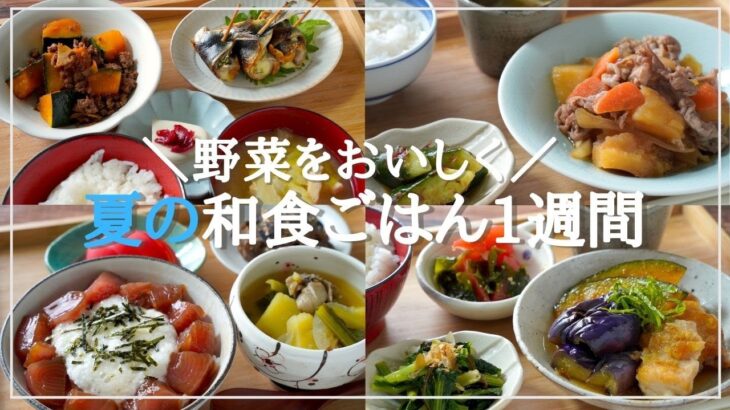 【５日間の夕飯献立】夏野菜を食べる！簡単和食レシピの晩ごはん1週間
