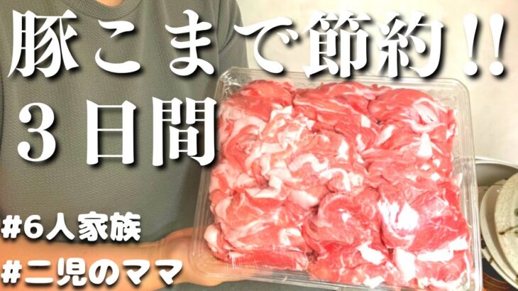 【3日間の夕飯】20代主婦が作る　３日間豚こま肉で節約晩ご飯レシピ【夜ご飯の献立】
