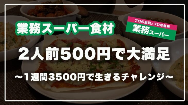 【業務スーパー】2人前を500円で乗り切る！１週間3500円生活