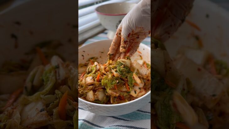 Quick kimchi – 簡単即席キムチ #food #recipe #koreanfood  #簡単レシピ #韓国料理