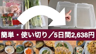 【節約レシピ簡単5日間】買出し食材¥2,638だけを使って使い切りを目指す！1月編