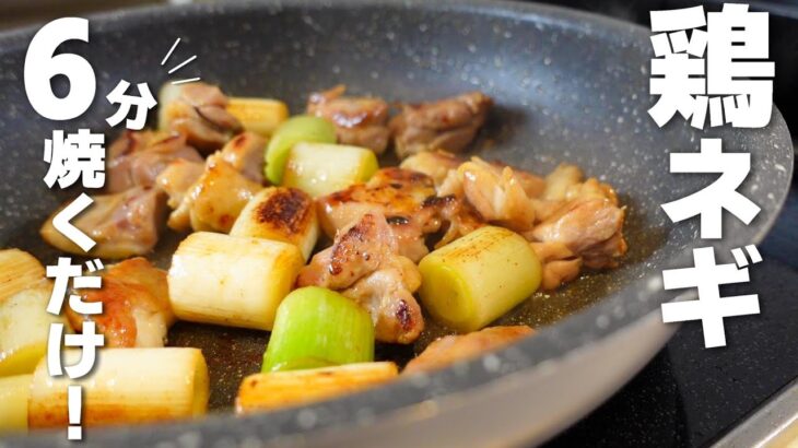 鶏肉と長ネギ6分焼くだけの簡単レシピ☆うま塩味で箸が止まらない