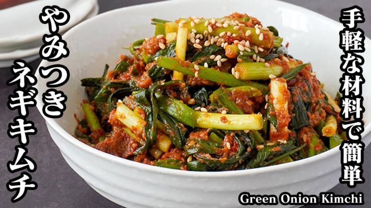 ネギキムチの作り方！手軽な材料で簡単！一度食べたら箸が止まらない！やみつきになる旨さです。お肉料理や炒め物に【韓国料理】How to make Green Onion Kimchi【料理研究家ゆかり】