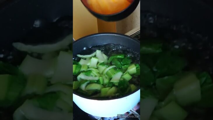 【簡単料理】チンゲン菜とたまごのコンソメスープ♡#shorts