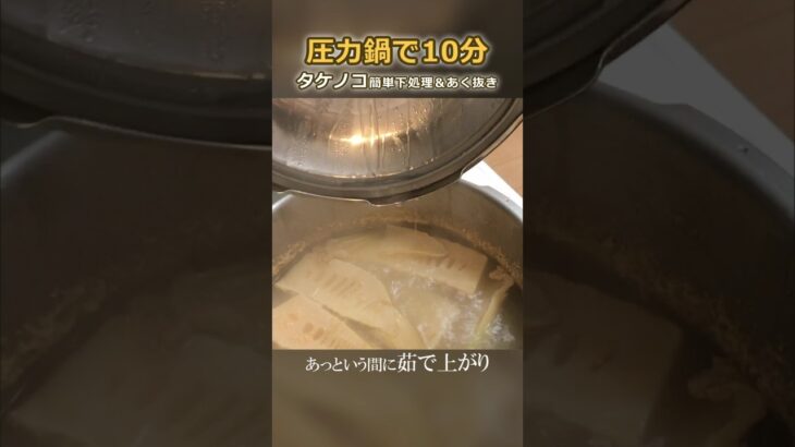 【圧力鍋で10分】タケノコ簡単下処理＆あく抜き