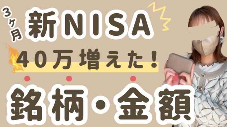 【新NISA】３ヶ月で40万増えた！主婦の投資銘柄・投資額・運用状況大公開！