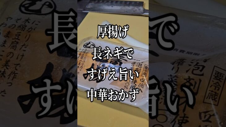 食材は厚揚げとネギだけ！簡単ですげぇ旨い中華料理プロが教えるワンパンおかずレシピ shorts